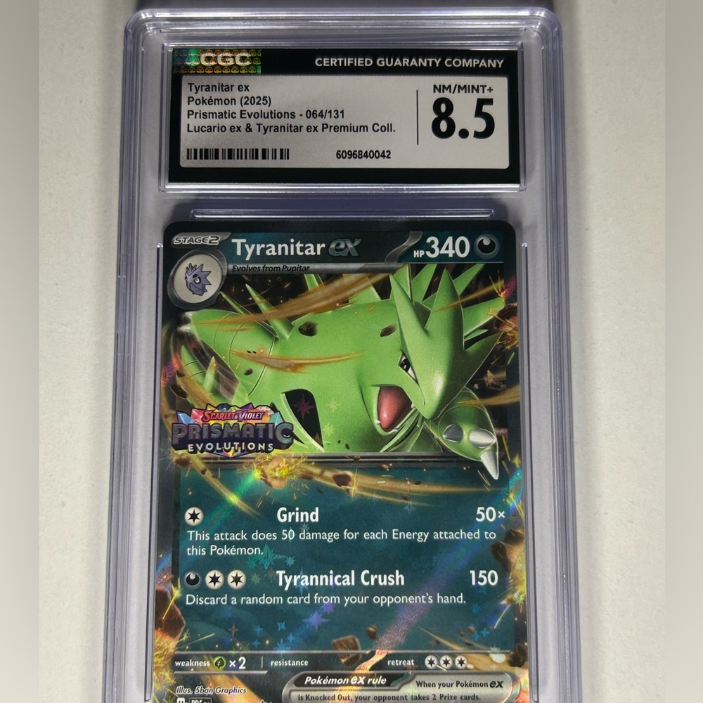 Tyranitar EX Pokémon Card CGC Graded 8.5